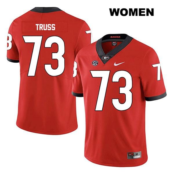 Georgia Bulldogs Women's Xavier Truss #73 NCAA Legend Authentic Red Nike Stitched College Football Jersey WMT5056SQ